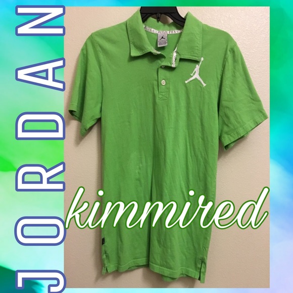 Jordan Other - Boys Green/White AIR JORDAN S/S Polo Shirt ~ Large
